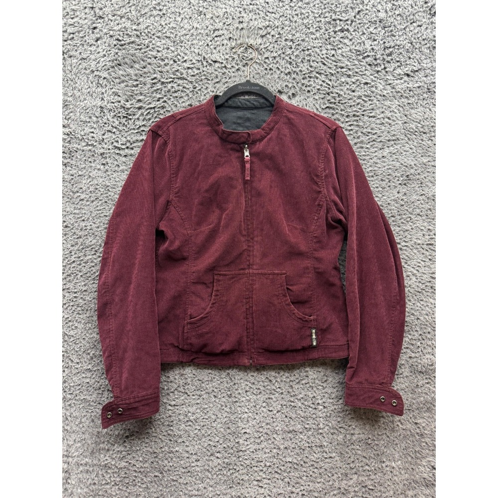 Harley Davidson Full-Zip Reversible Bomber Jacket Burgundy Black Women's Size S